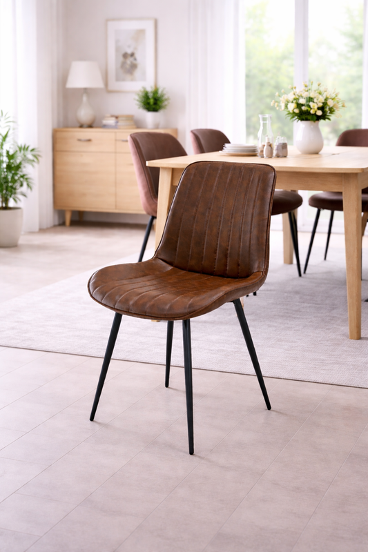 Denver Tan Faux Leather Dining Chair