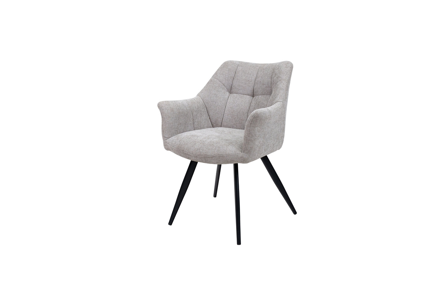 Elmstead 1.8m Medium Elm Veneer Table Set + 6x Willow Light Grey Fabric Dining Chairs
