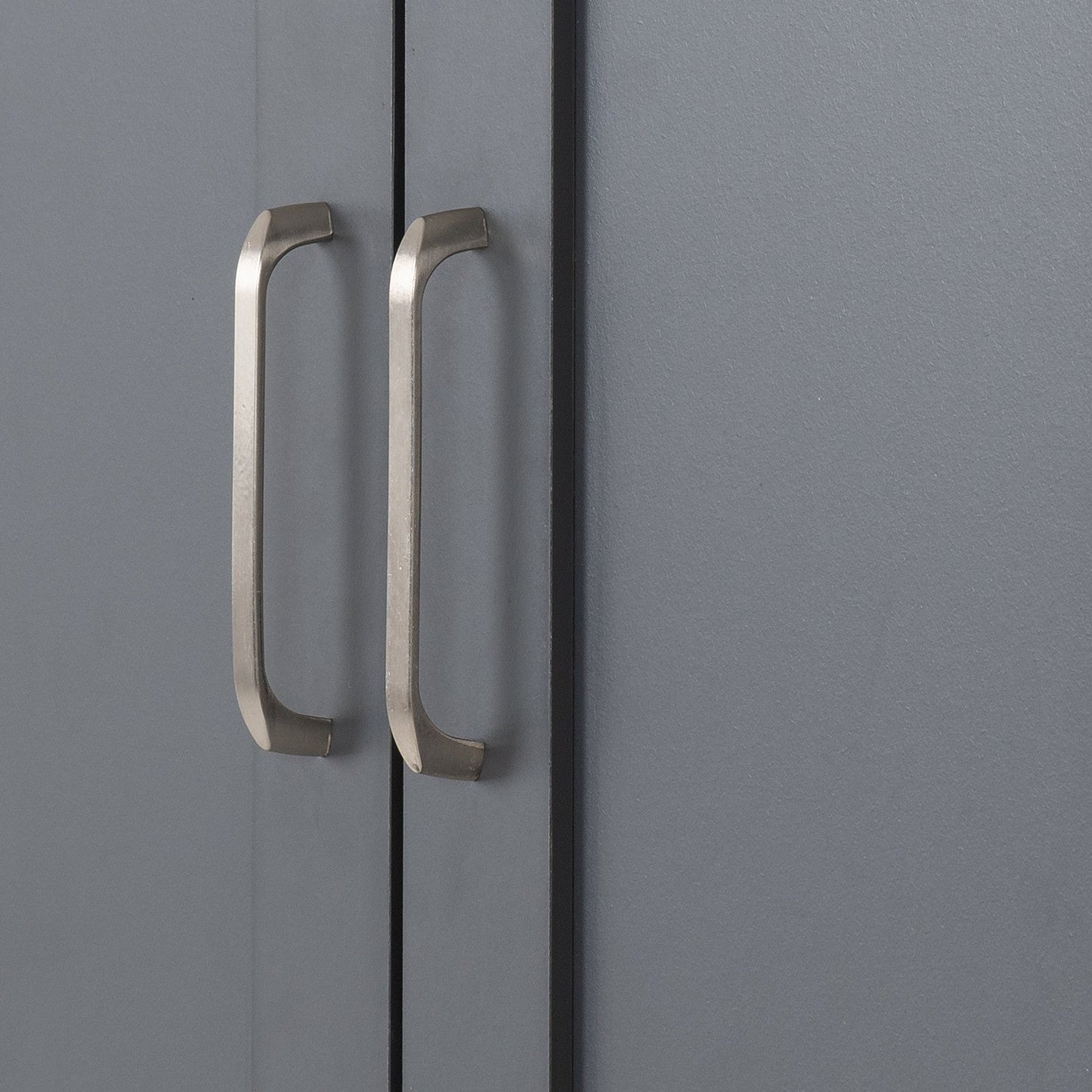 Portland Trio White/Grey/Oak Effect 2 Door Wardrobe Bedroom Set