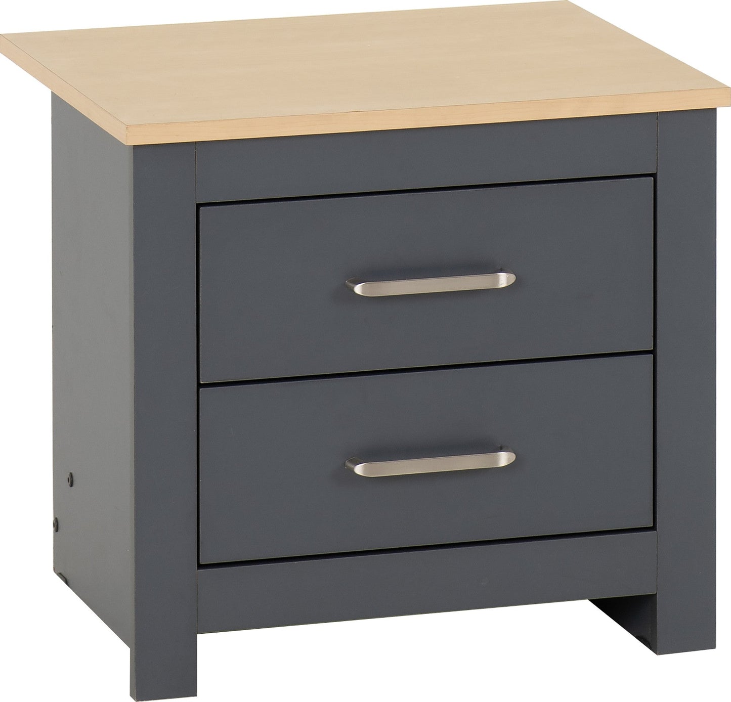 Portland Trio White/Grey/Oak Effect 2 Door Wardrobe Bedroom Set