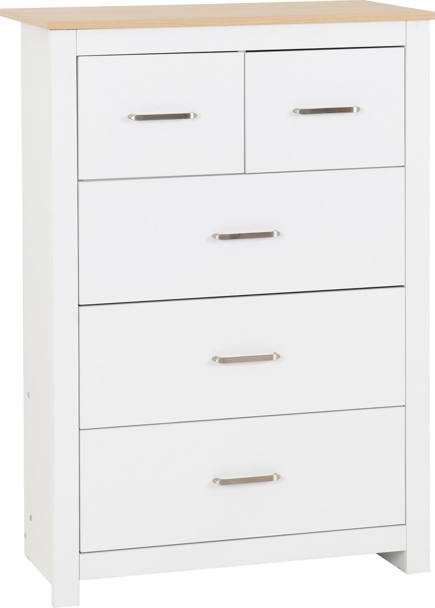 Portland Trio White/Grey/Oak Effect 3 Door Wardrobe Bedroom Set
