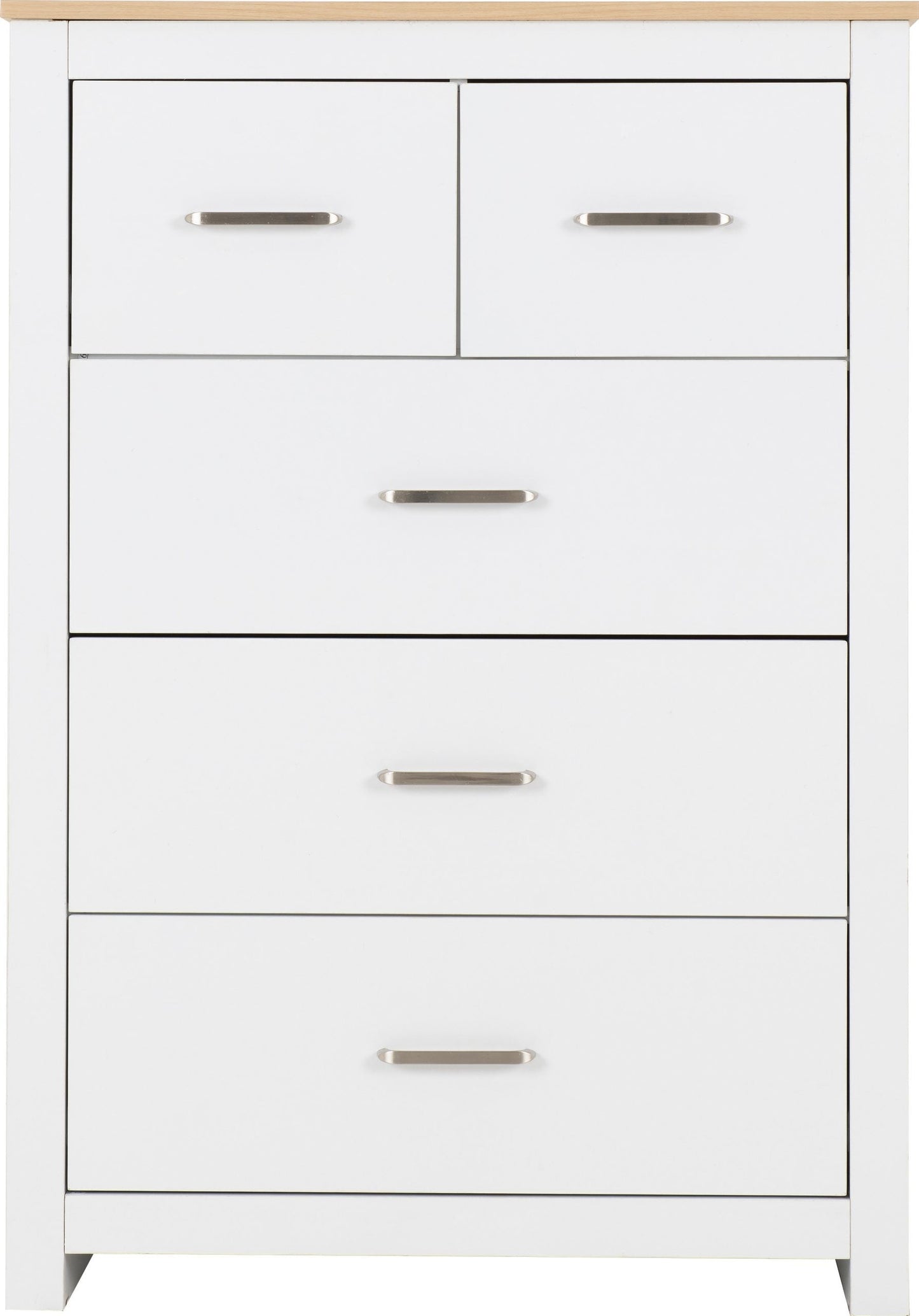 Portland Trio White/Grey/Oak Effect 2 Door Wardrobe Bedroom Set