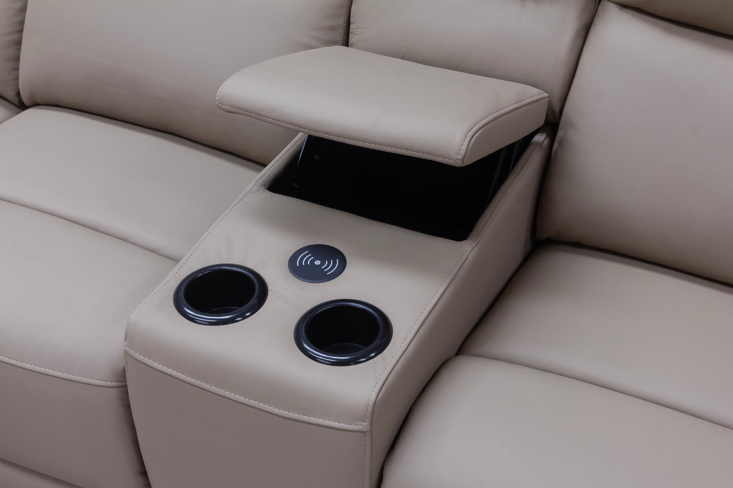 Pandora Half Leather Bisque Recliner Sofas