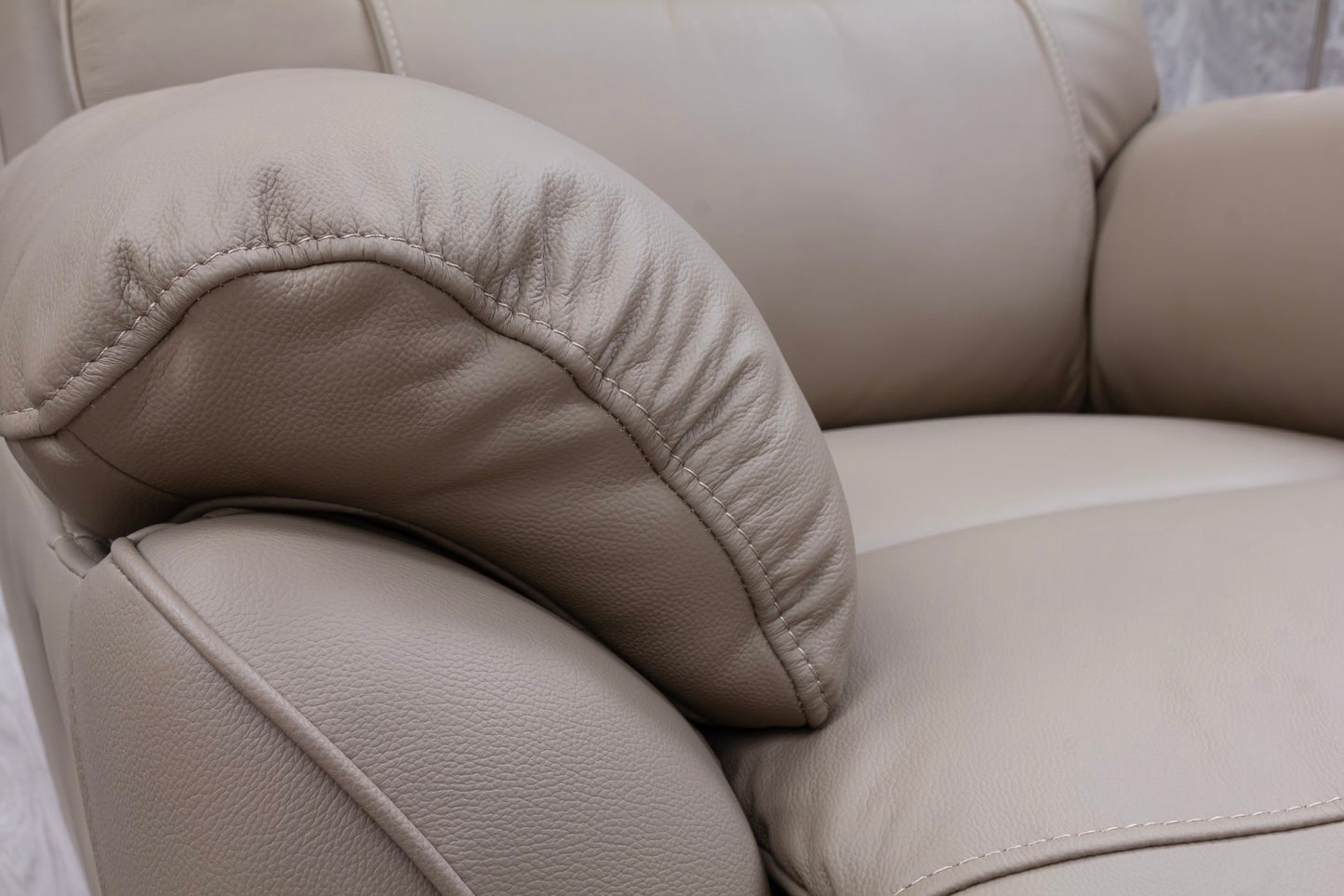 Pandora Half Leather Bisque Recliner Sofas