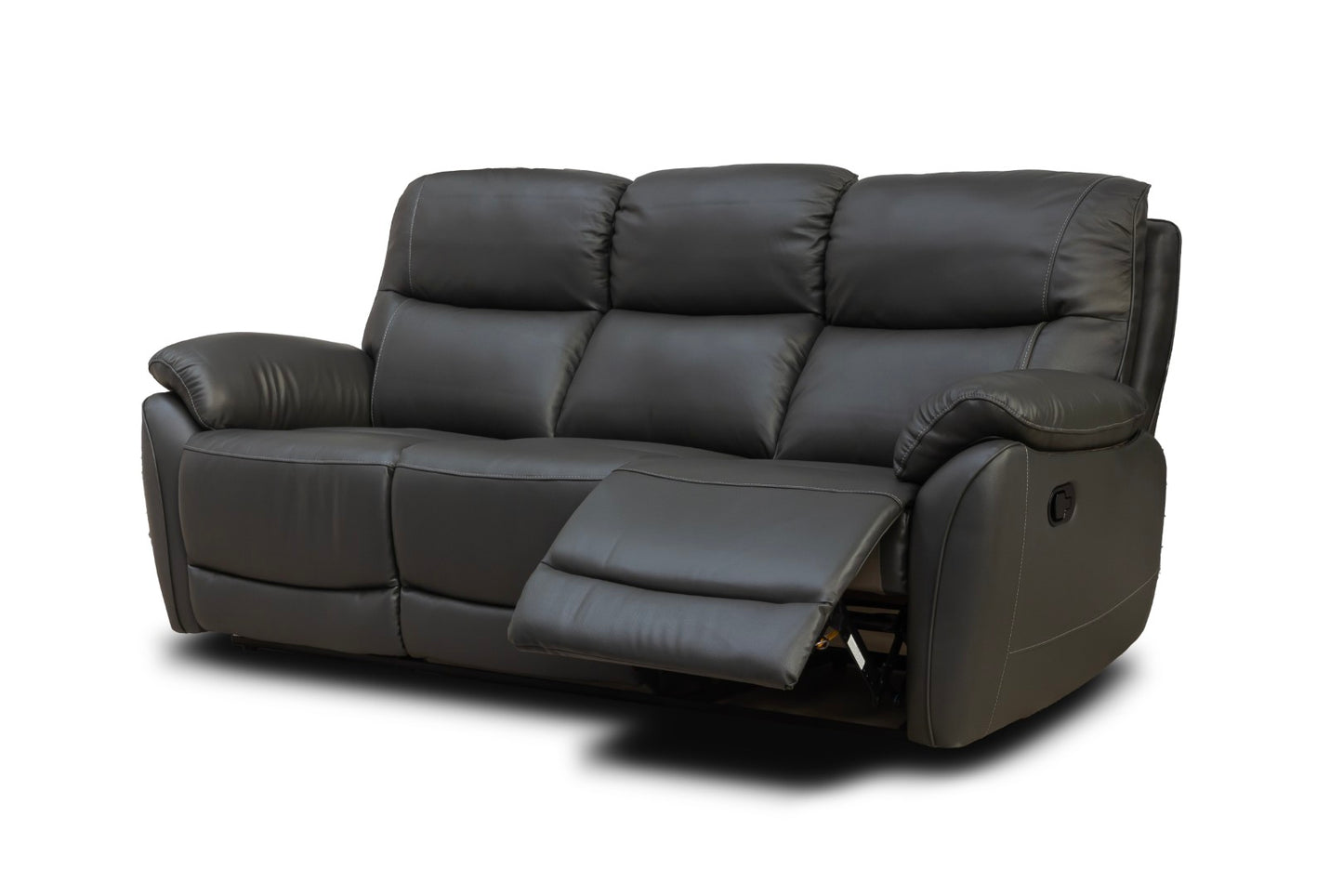 Pandora Half Leather Dark Grey Recliner Sofas