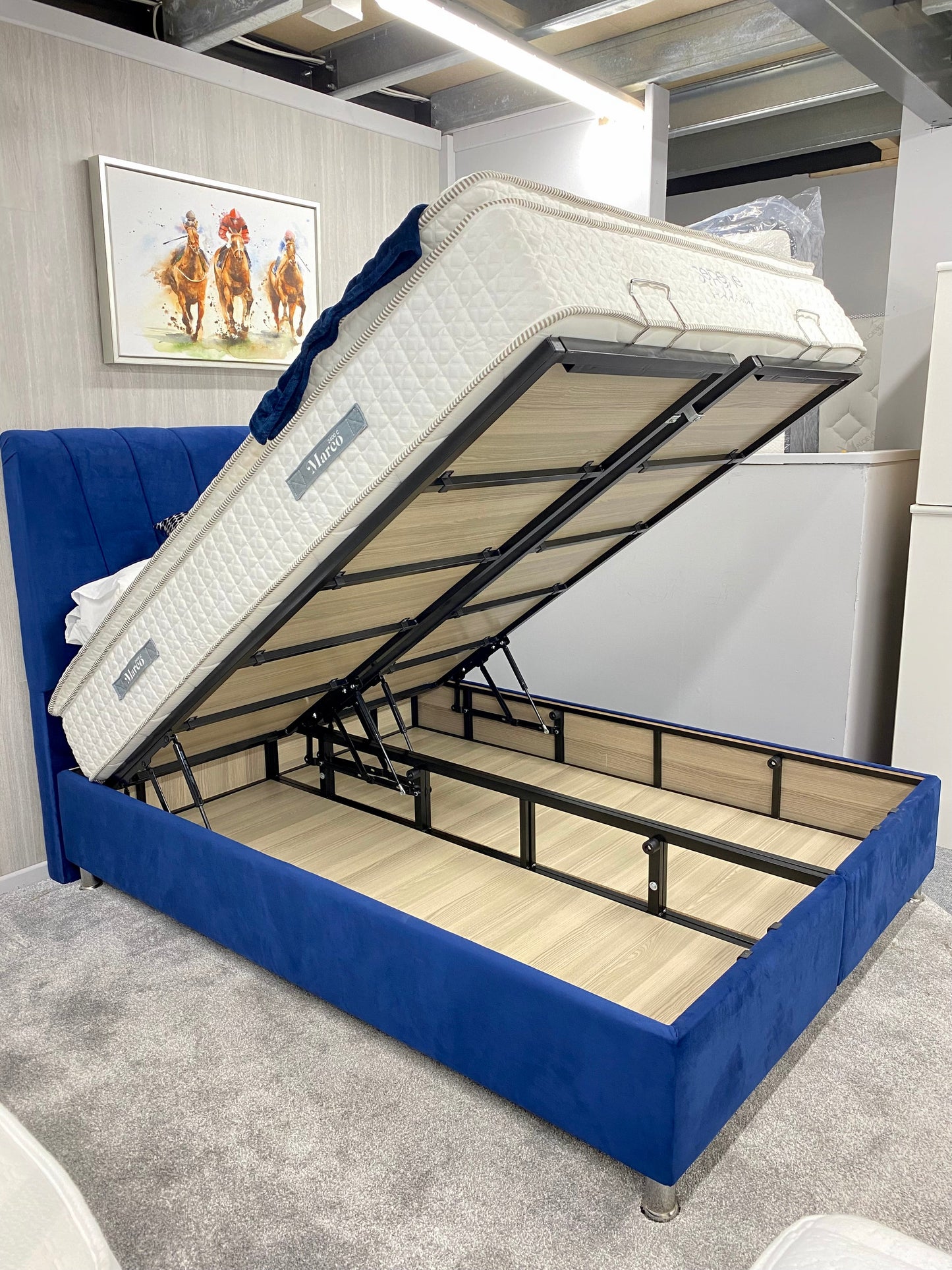 Kingsley Gas Lift Storage Beds - Dreamy Blue