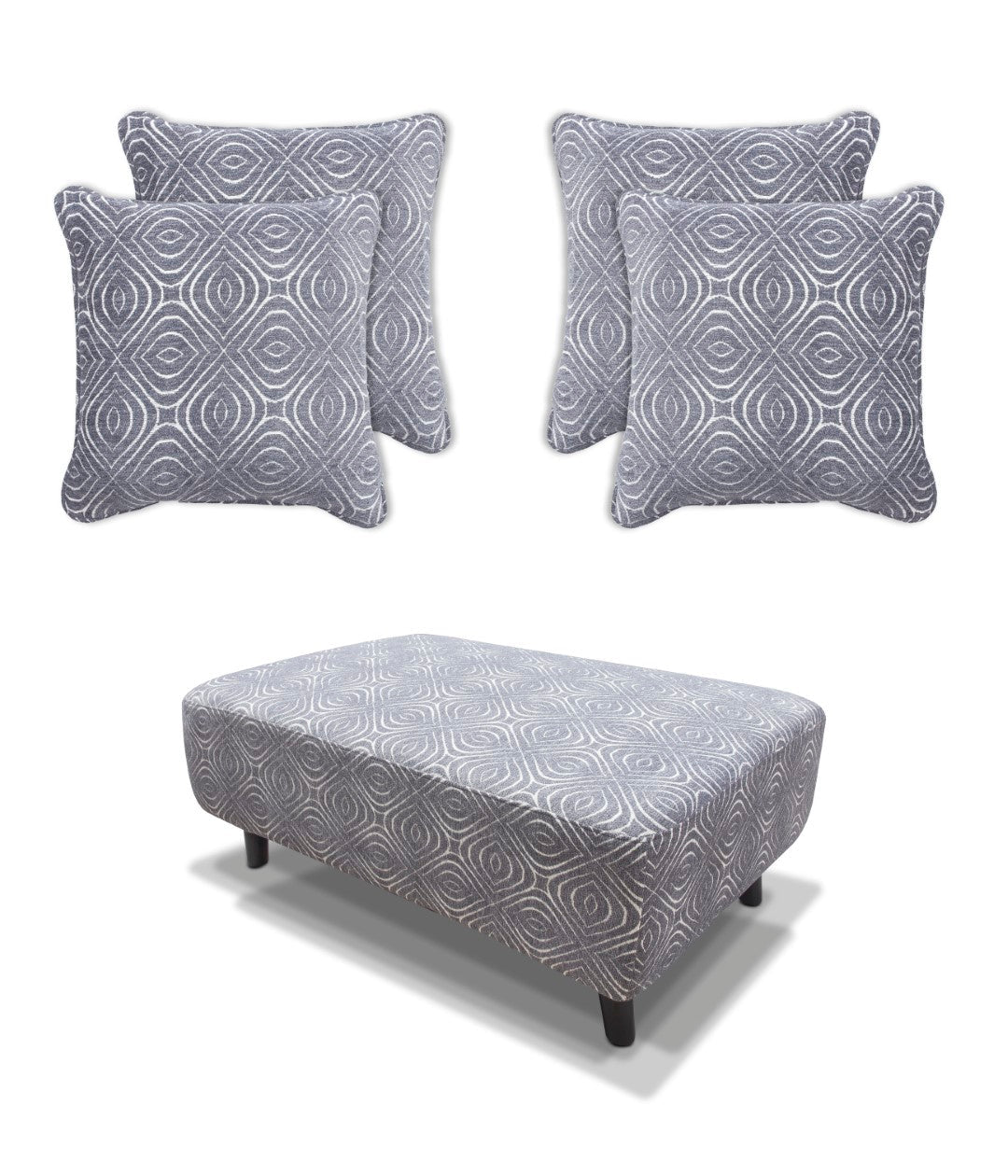 Poppy Footstool & Cushions Set