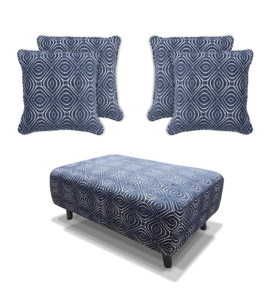 Poppy Footstool & Cushions Set