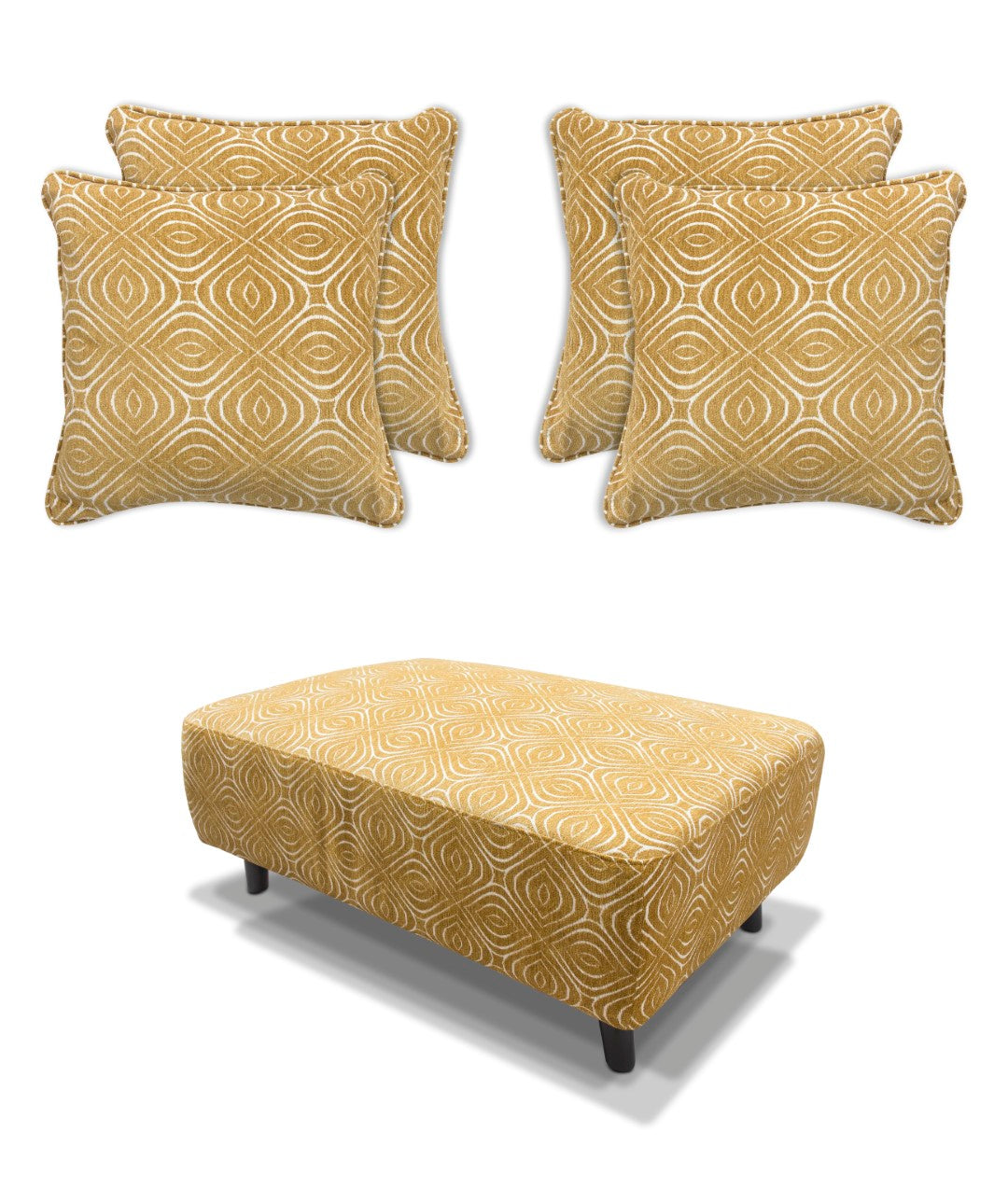 Poppy Footstool & Cushions Set