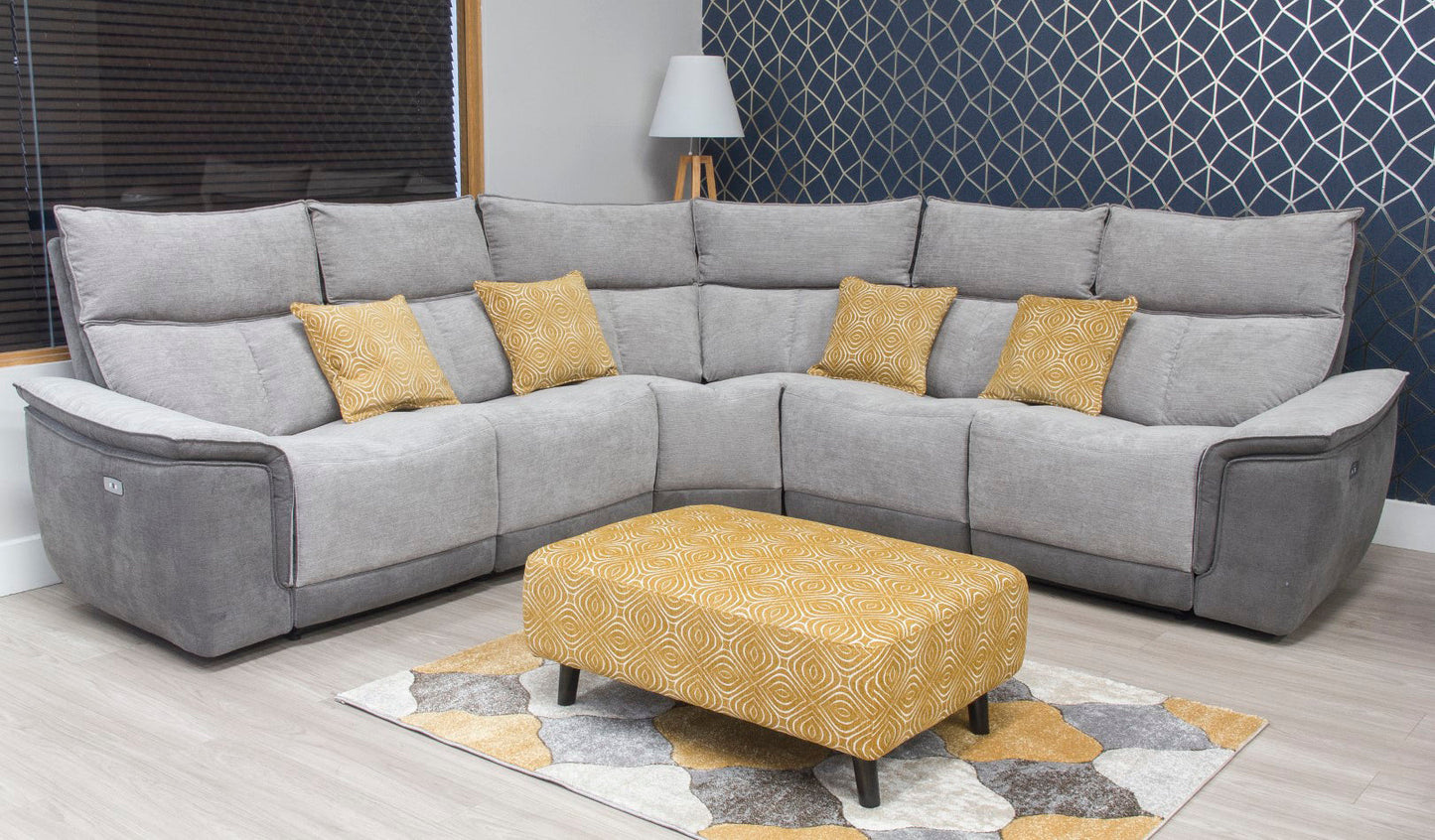 Poppy Footstool & Cushions Set