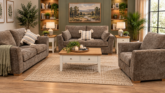 Regency Fabric 3+2 Seater Sofa - Handmade Locally