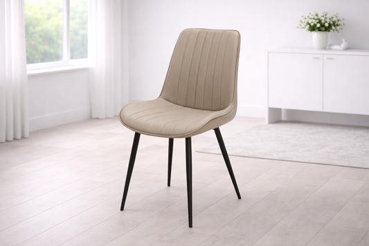 Prague Stone Faux Leather Dining Chair