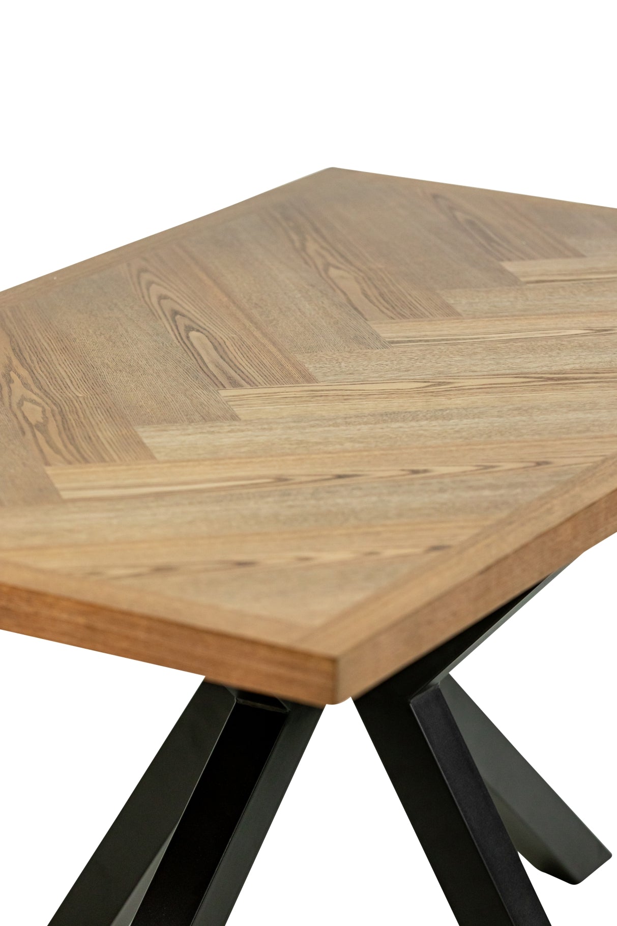 Ashford 1.4m Ash Veneer Dining Table Set + 4x Logan Mocha Fabric Dining Chairs