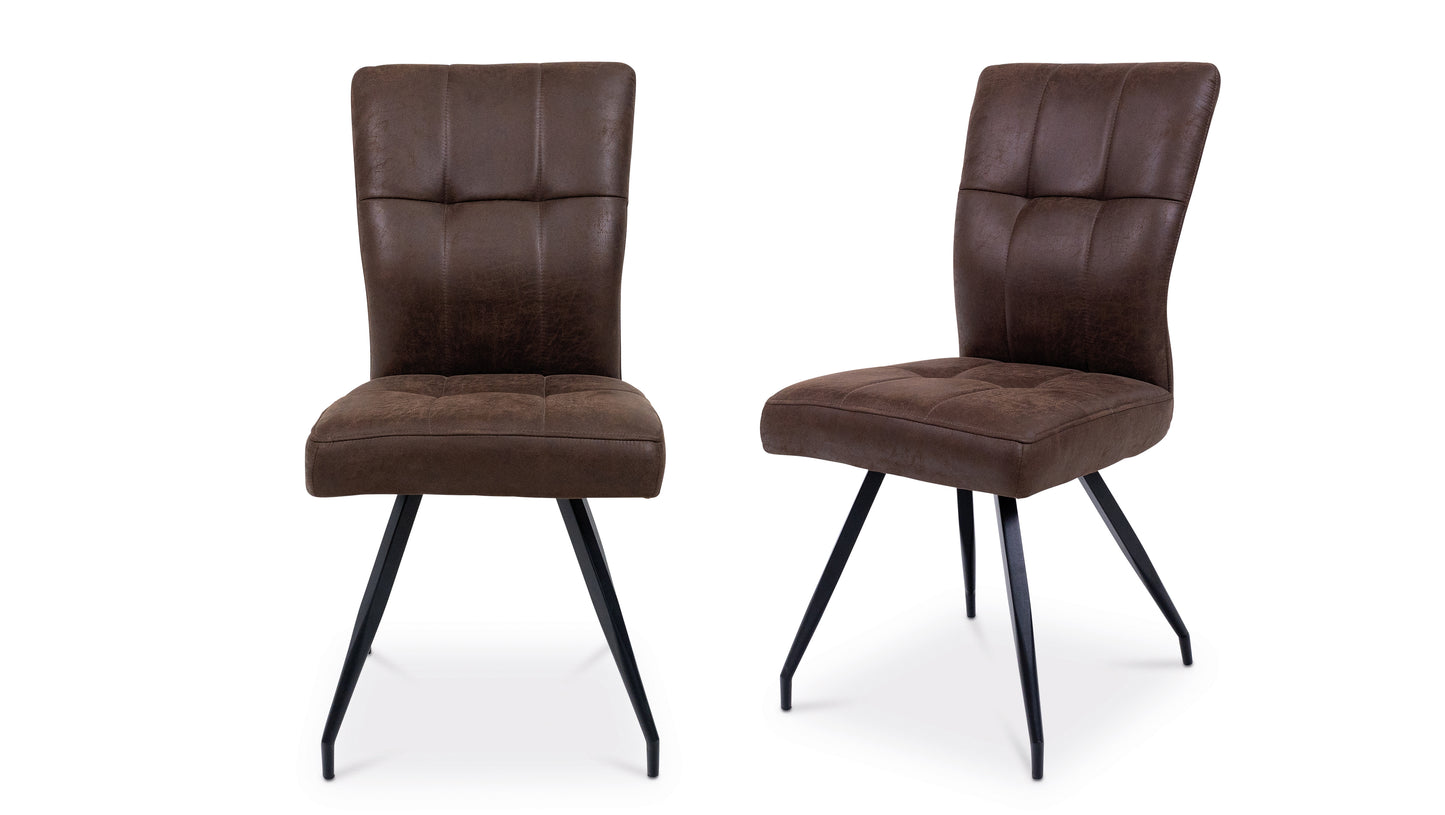 Oakley 1.6m Extending (+40cm) Oak Veneer Dining Table Set + 6x Kensington Dining Chairs