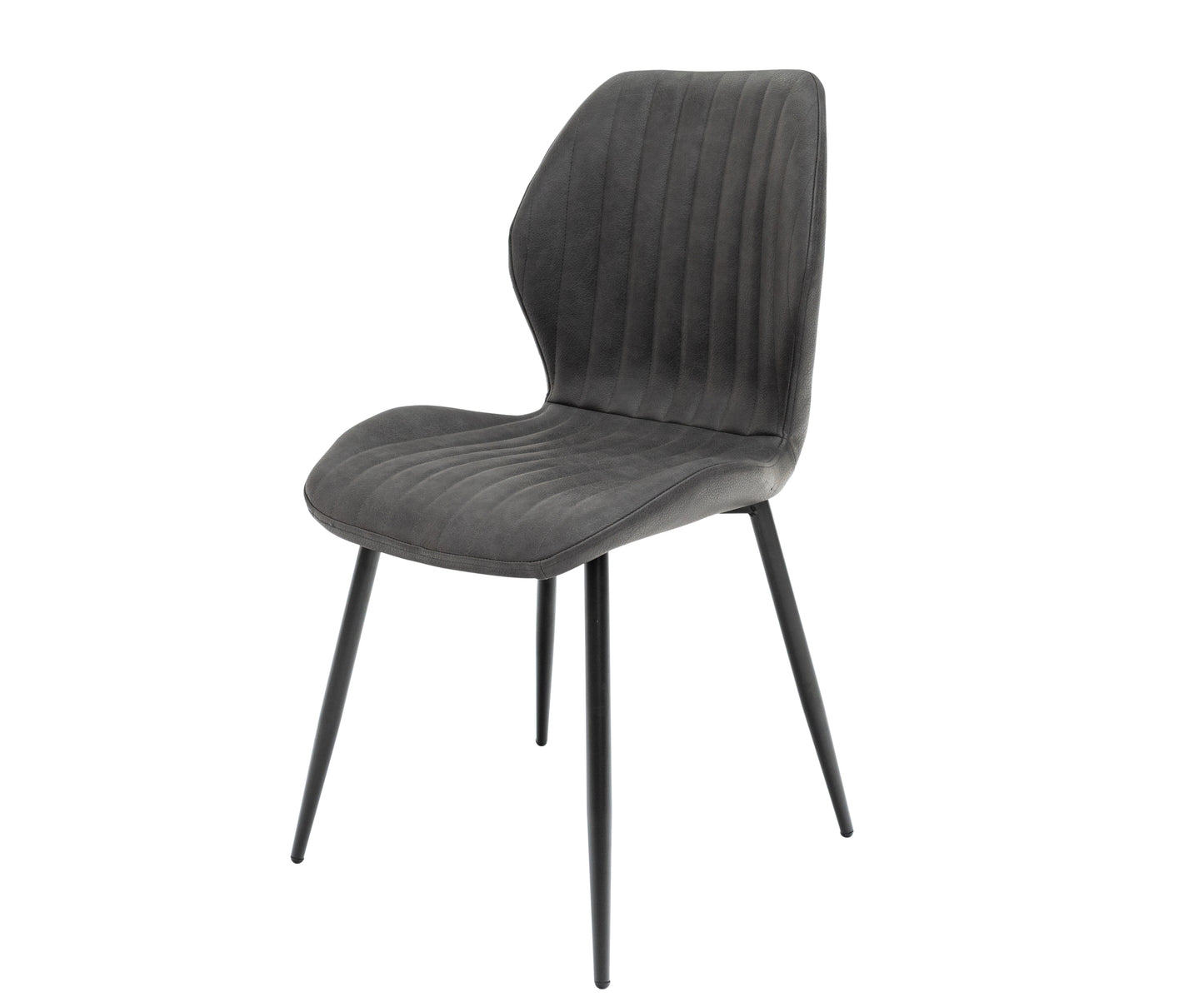 Ashford 1.4m Ash Veneer Dining Table Set + Lisburn Charcoal Faux Leather Dining Chairs