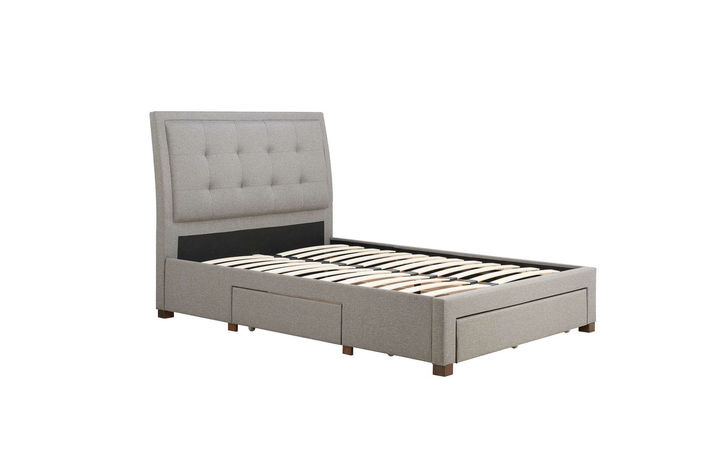Shelby Grey Fabric Bed
