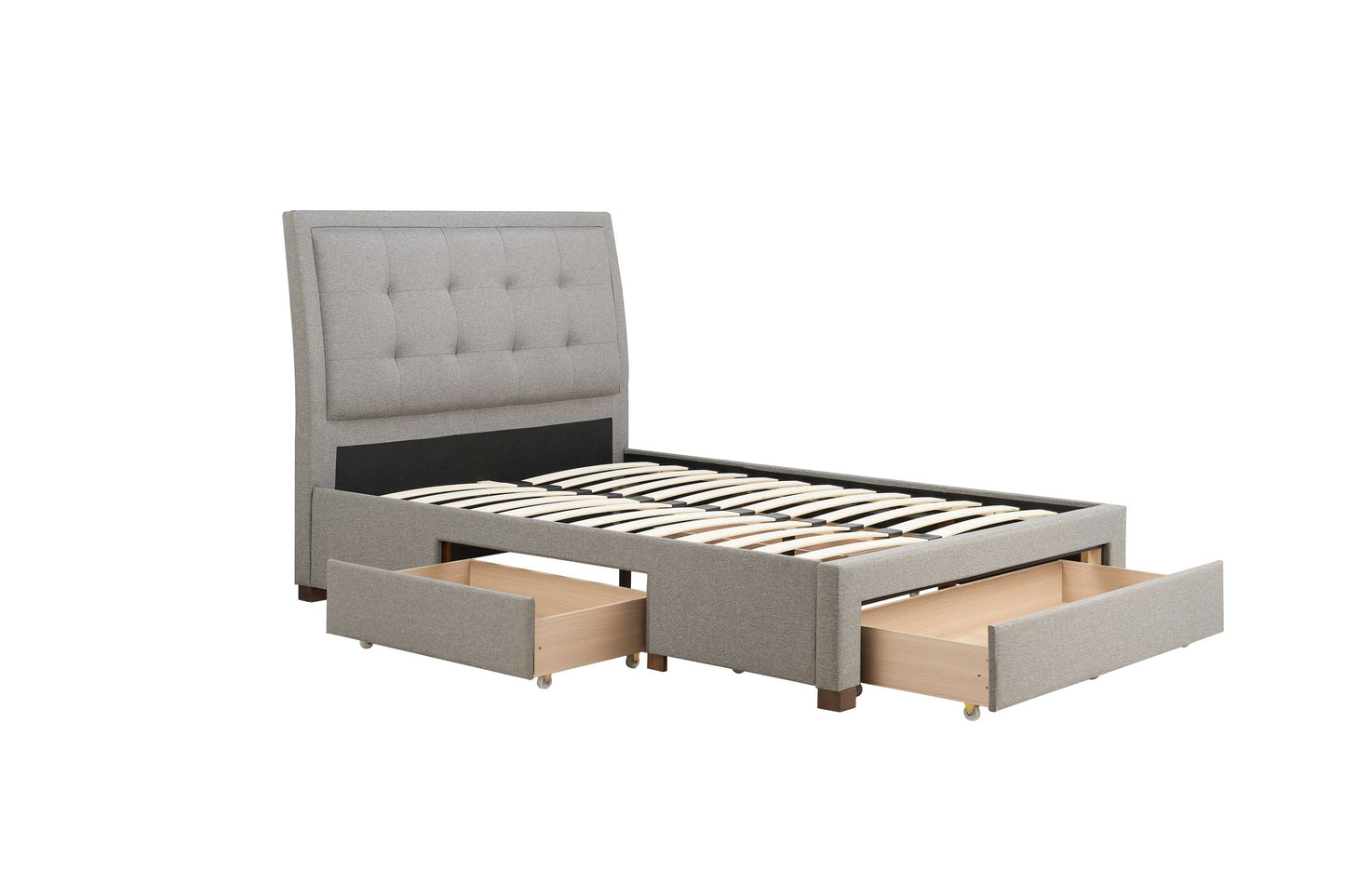 Shelby Grey Fabric Bed