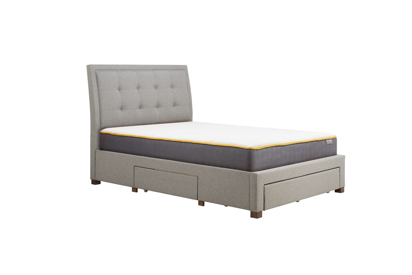Shelby Grey Fabric Bed