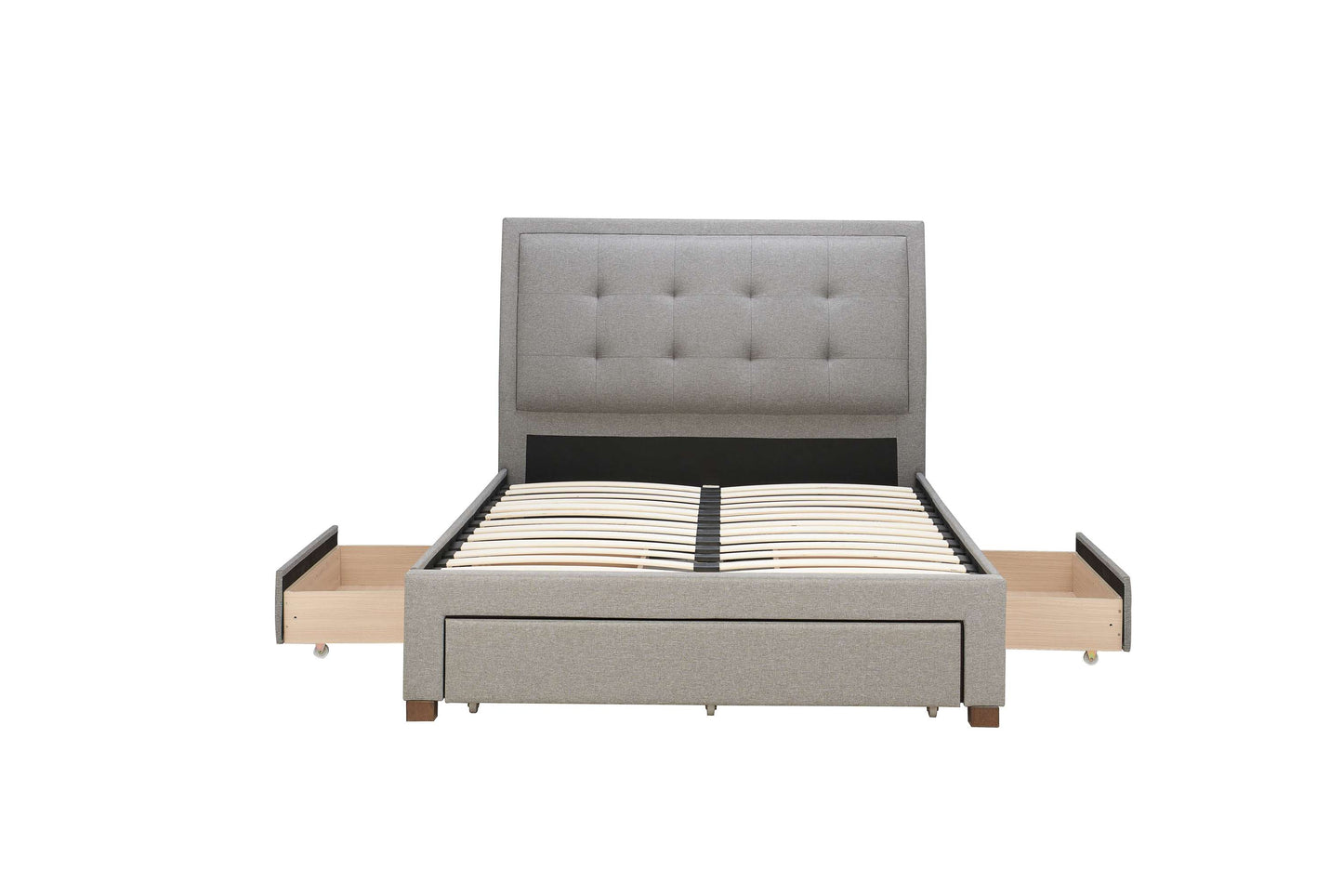 Shelby Grey Fabric Bed