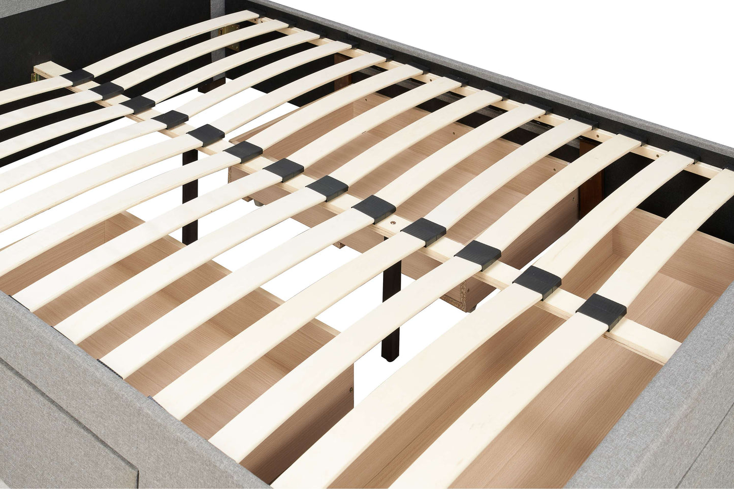 Shelby Grey Fabric Bed