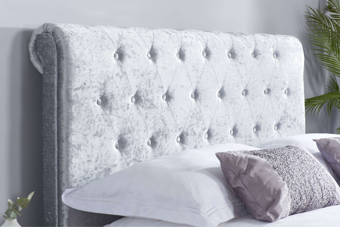 Sienna Light Grey Side lift Ottoman Storage Bed