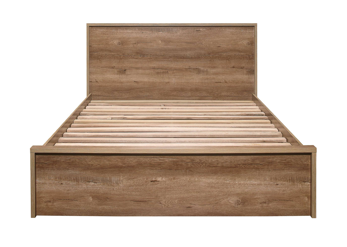 Stockwell Rustic Oak Effect Wooden Bed