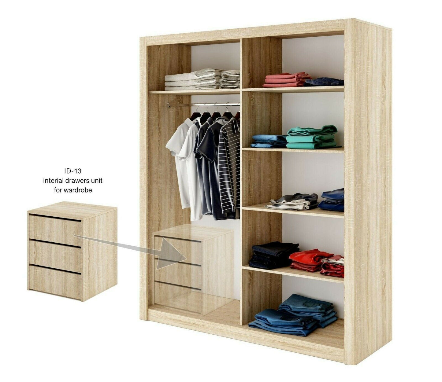 Bedside Locker To Match Sliding Door Robes 3 Colours