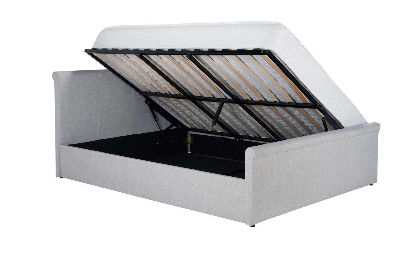 Stratus Grey Side Lift Ottoman Storage Bed