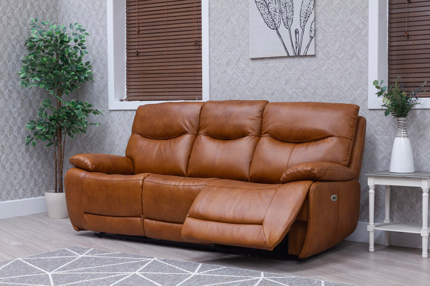 Sirocco Full Leather Saddle Power Reclining Sofas