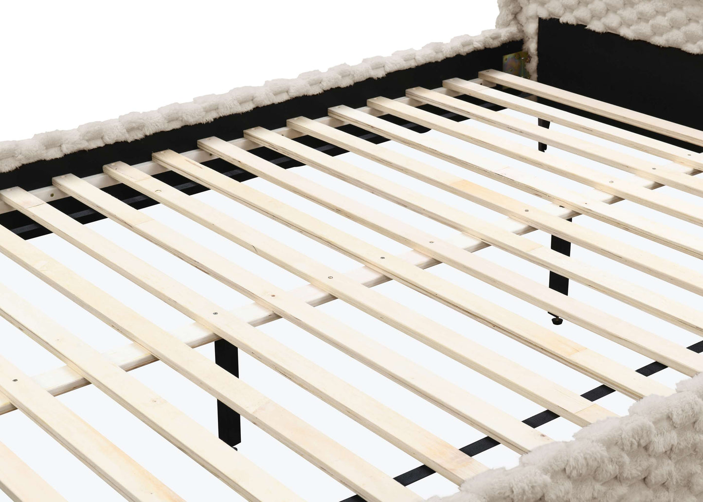 Tilly Stone White Fabric Bed