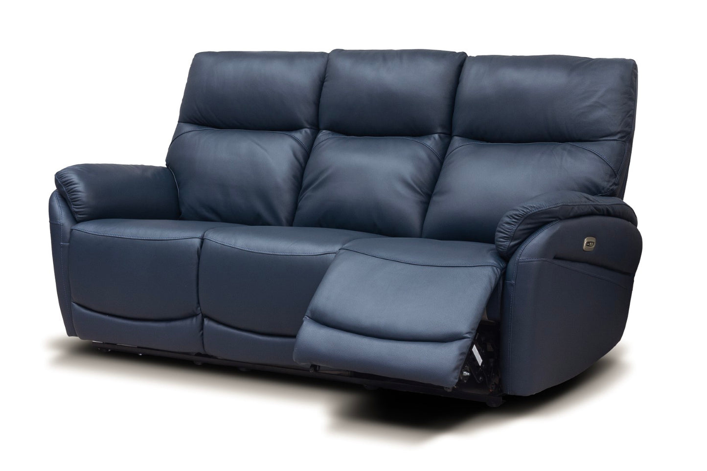 Torino Half Leather Navy Power Reclining Sofas