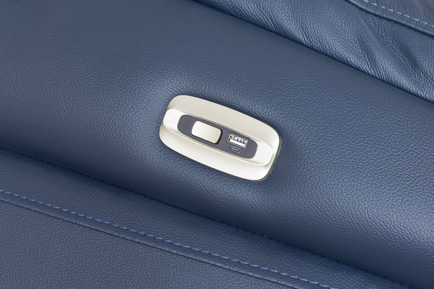 Torino Half Leather Navy Power Reclining Sofas