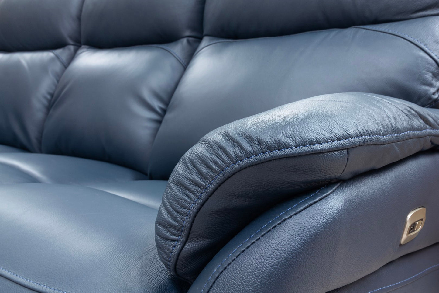 Torino Half Leather Navy Power Reclining Sofas