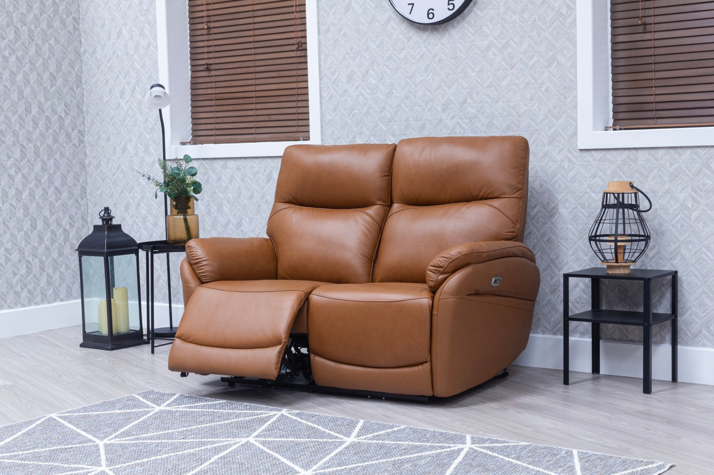 Torino Half Leather Saddle Power Reclining Sofas