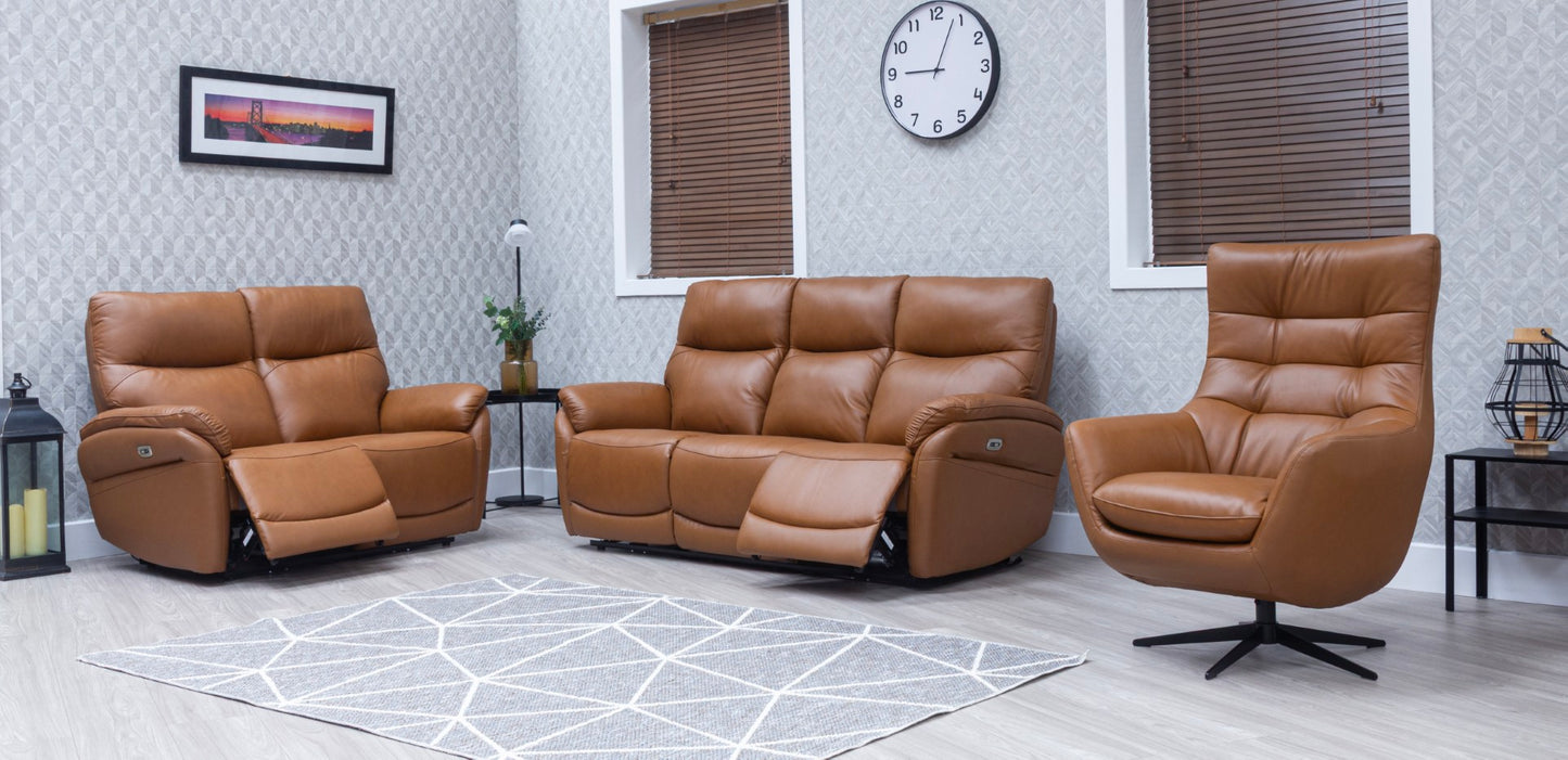 Orbit Saddle Leather Luxury Swivel Chair