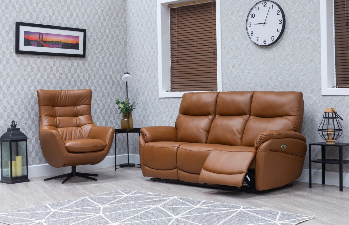 Orbit Saddle Leather Luxury Swivel Chair