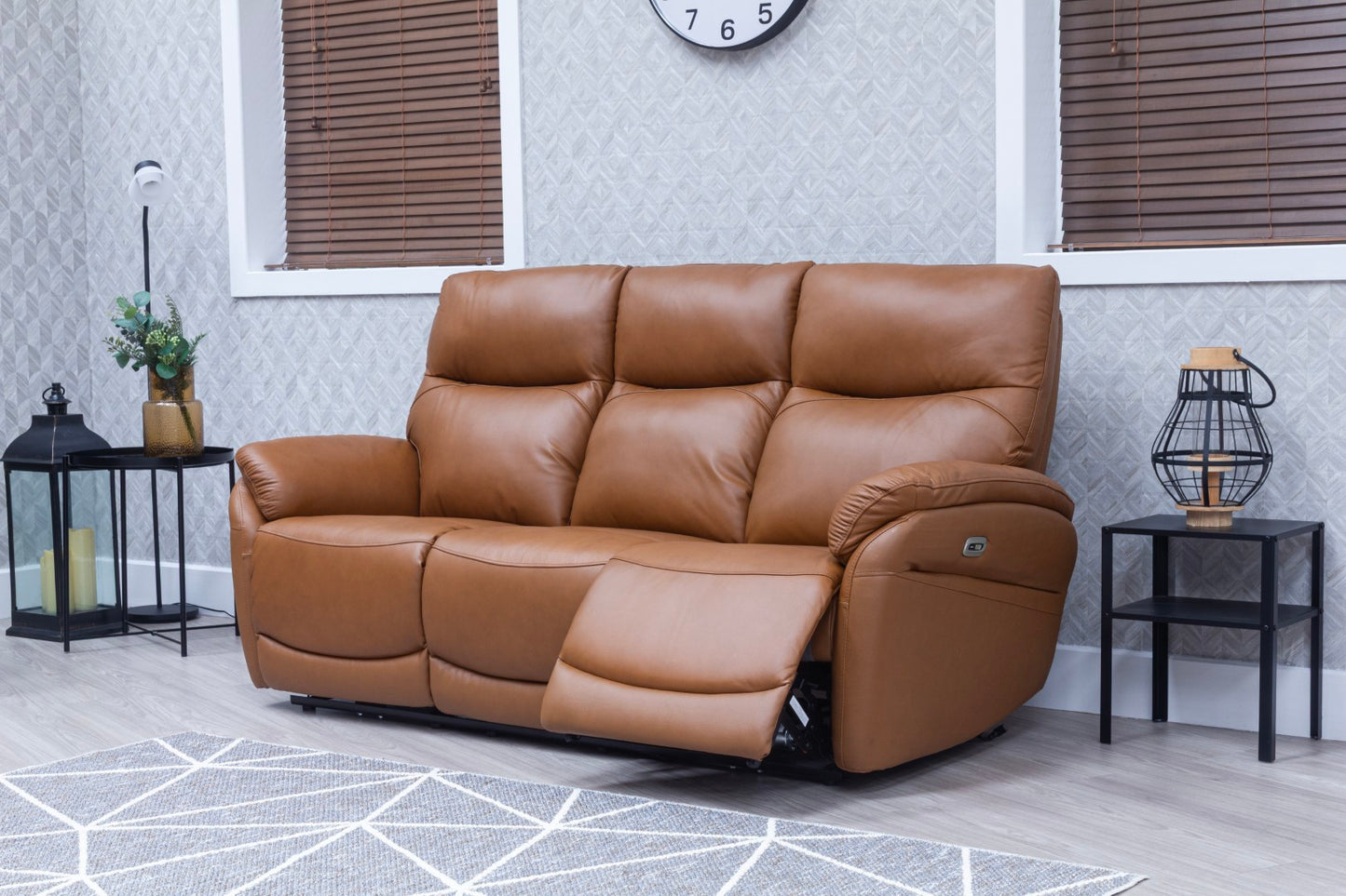 Torino Half Leather Saddle Power Reclining Sofas