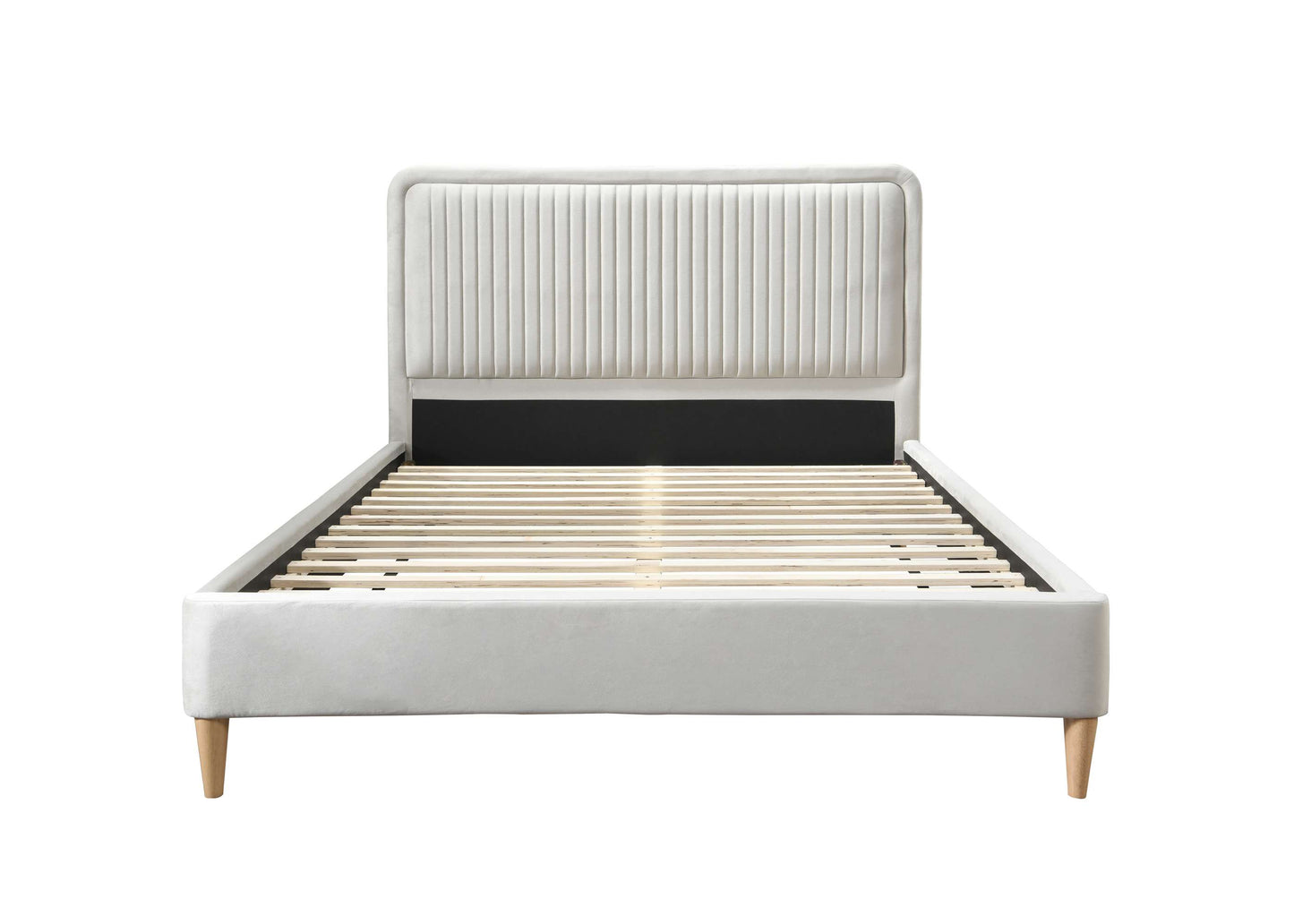 Verticals Warm Stone Fabric Double Bed