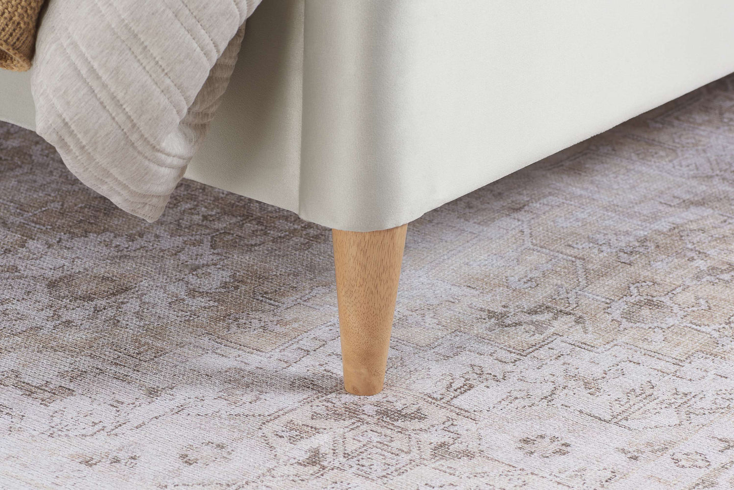 Verticals Warm Stone Fabric Double Bed