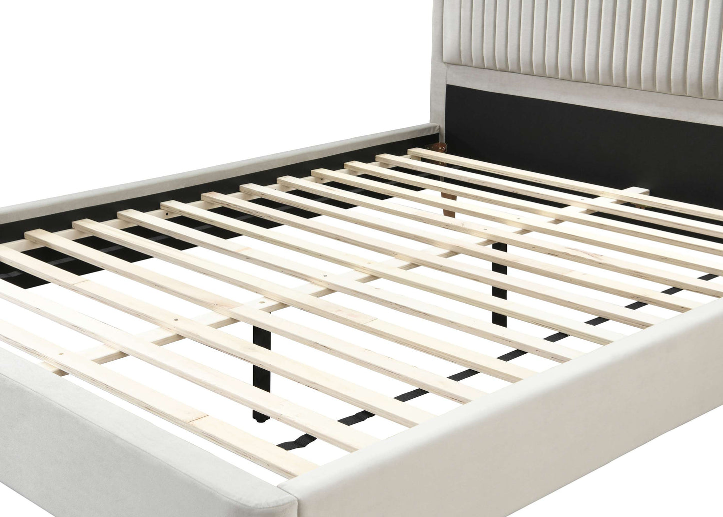 Verticals Warm Stone Fabric Double Bed