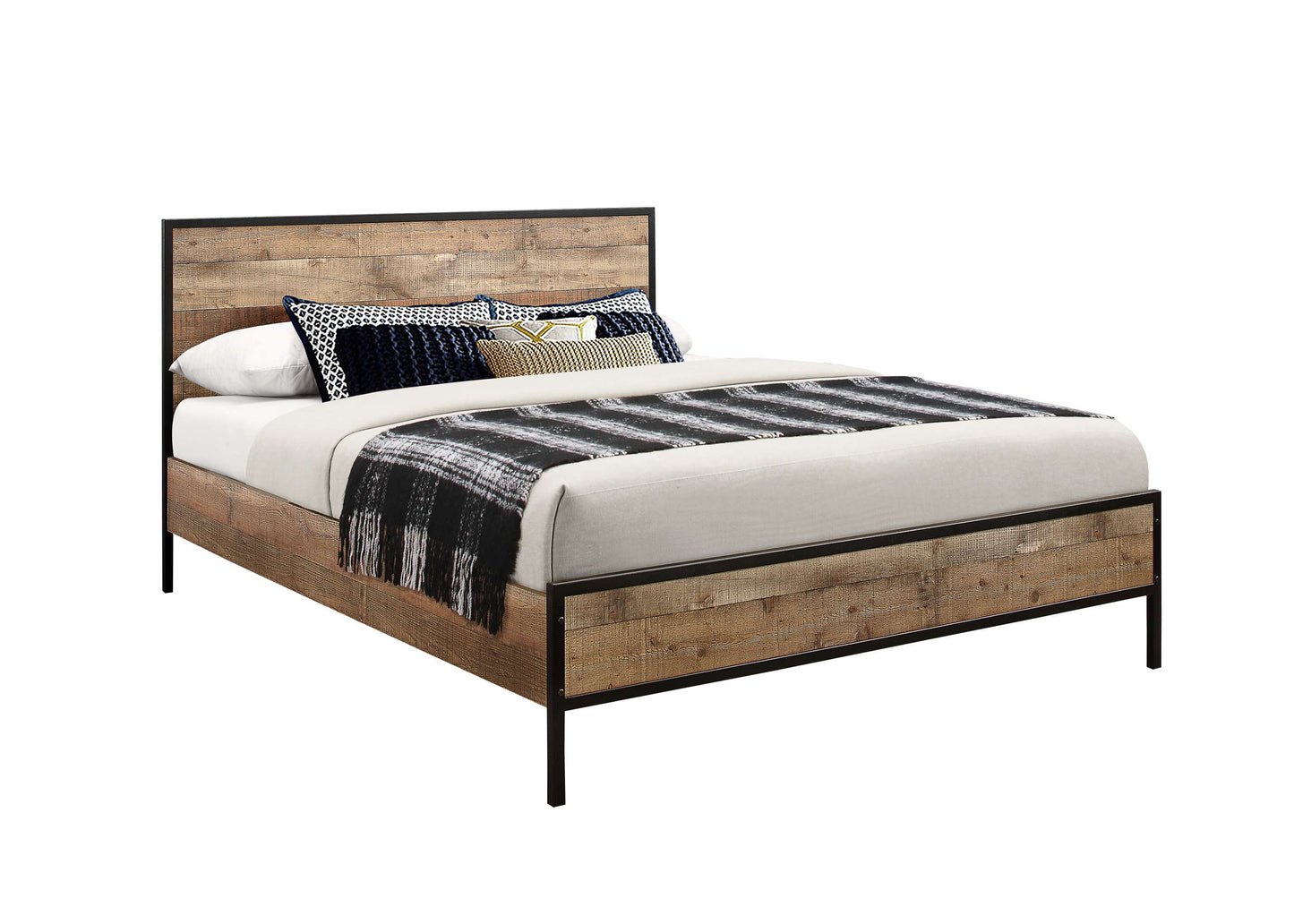 Urban Metal & Wooden Frame Bed
