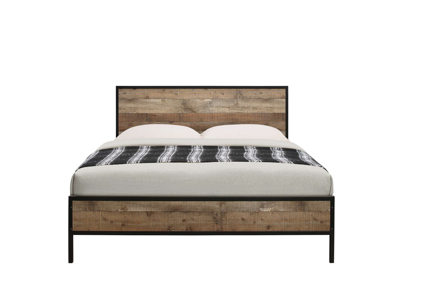 Urban Metal & Wooden Frame Bed