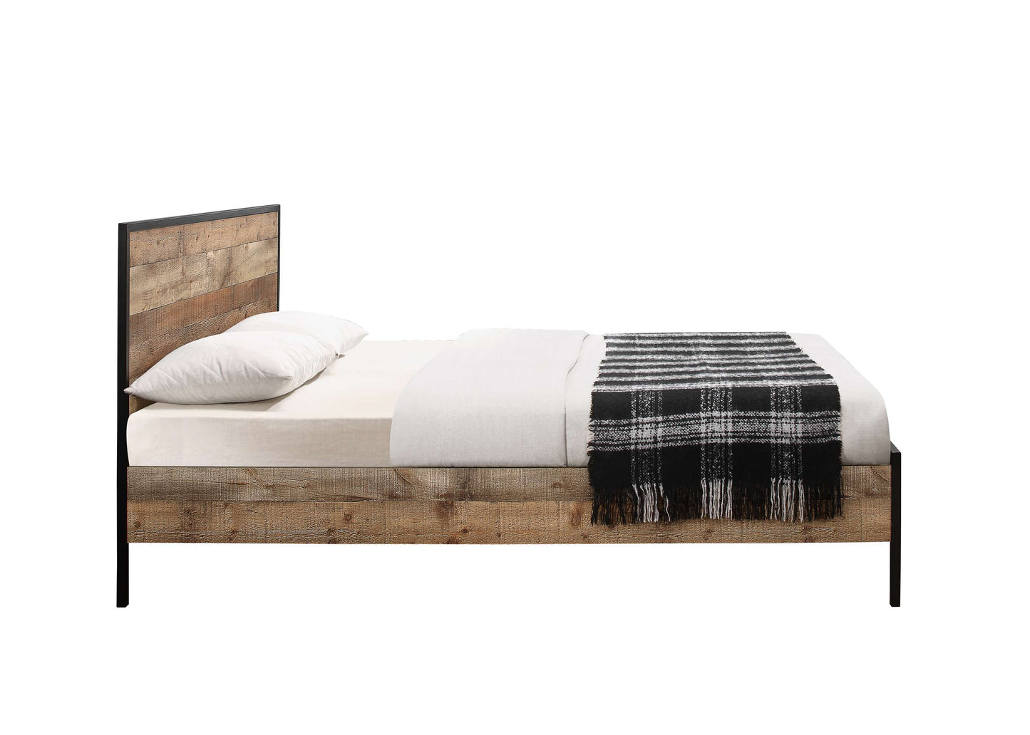Urban Metal & Wooden Frame Bed