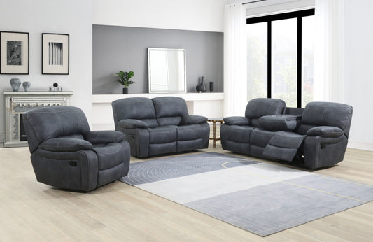 Manhattan Recliner Sofas - Grey Fabric