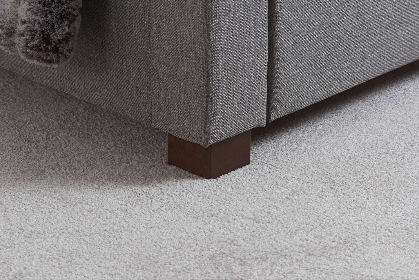 Valentino Grey Fabric Bed With Storage Drawers