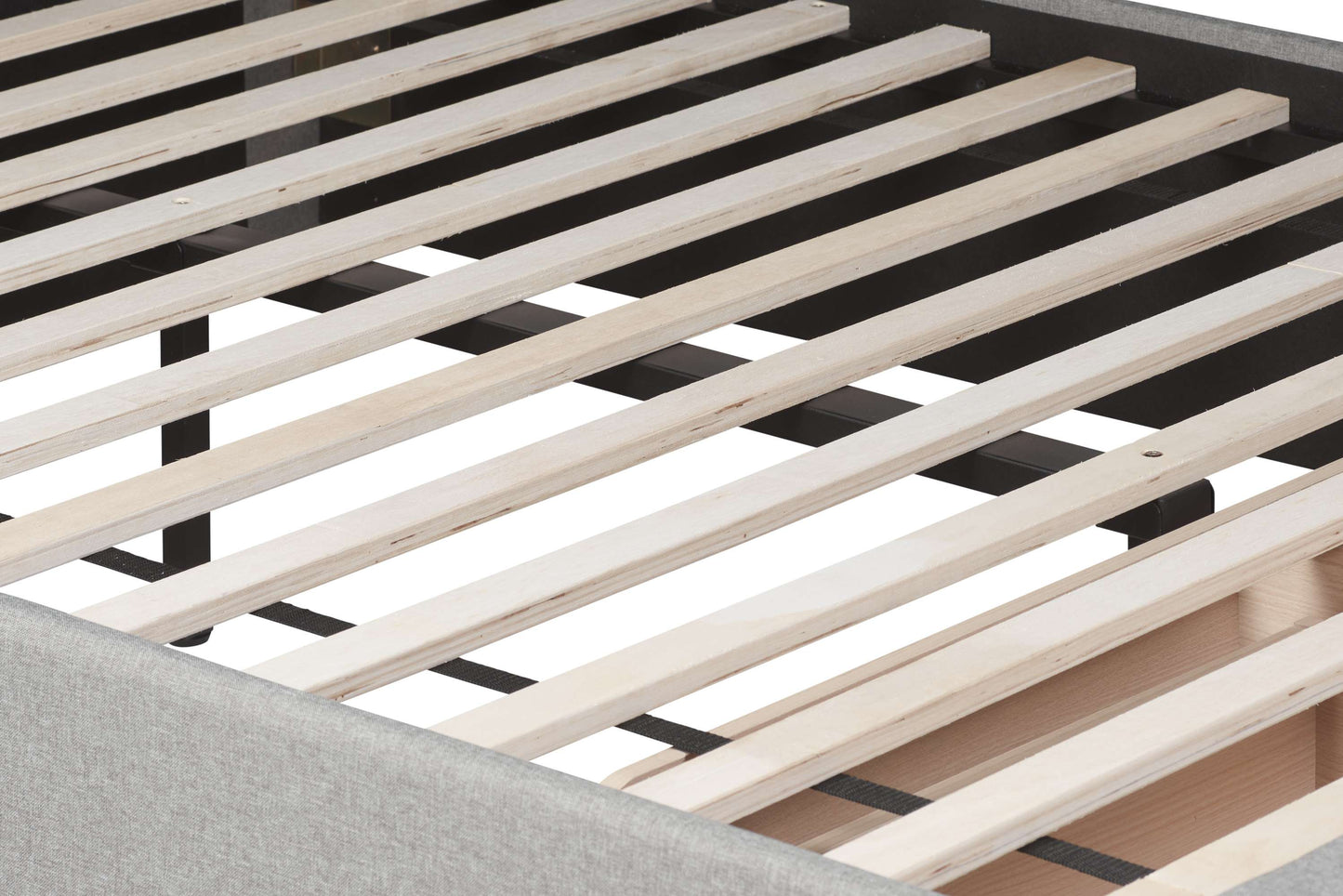 Valentino Grey Fabric Bed With Storage Drawers