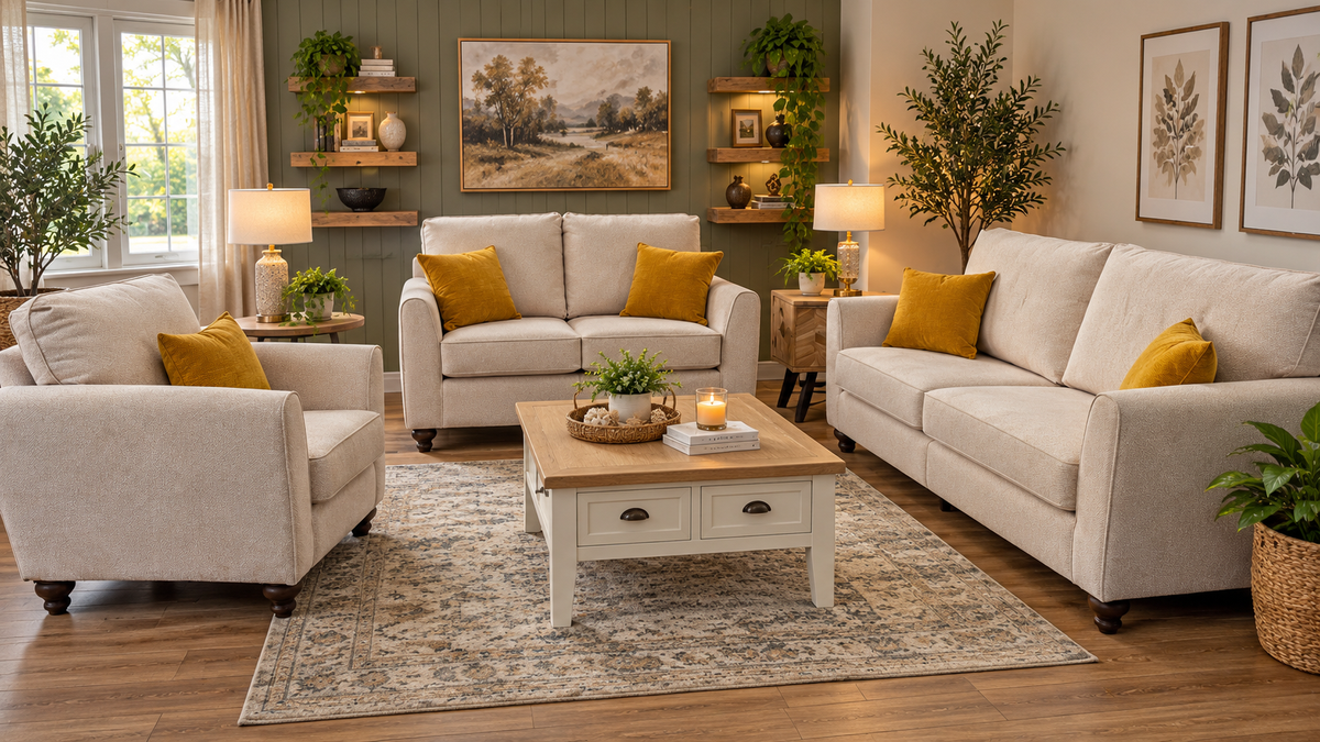 Versailles Fabric 3+2+1 Seater Sofa - Handmade Locally