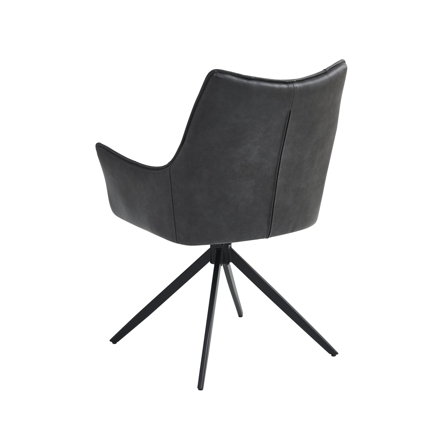 Luca Grey Stone 1.2m Round Dining Table Set + Hunter Charcoal Dining Chairs