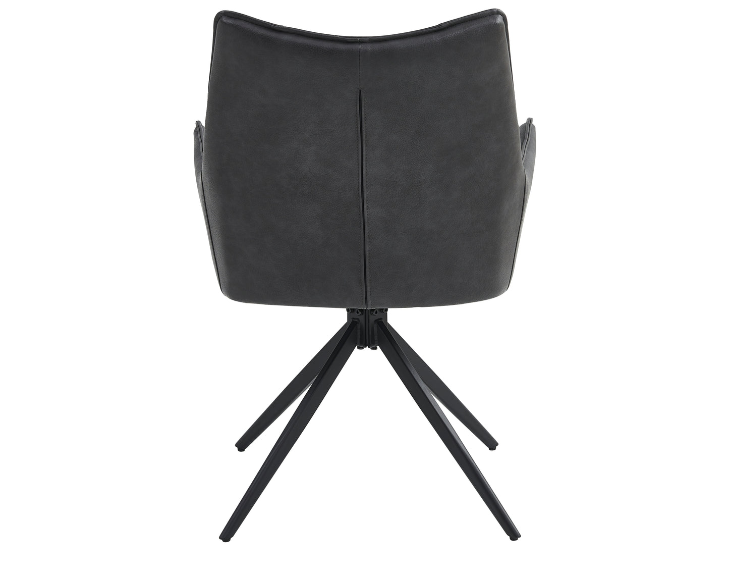 Luca Grey Stone 1.2m Round Dining Table Set + Hunter Charcoal Dining Chairs
