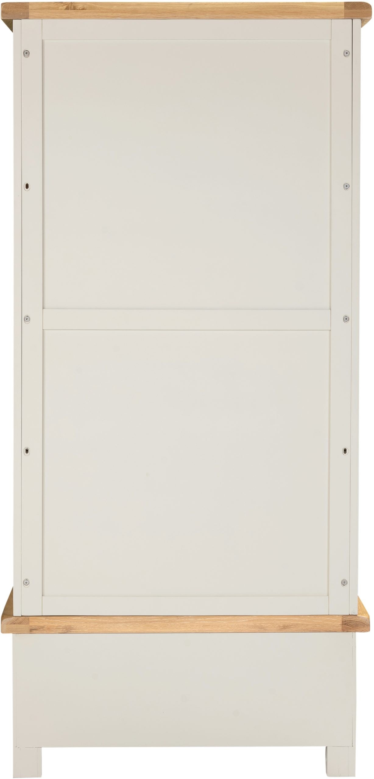 Windsor 2 Door 1 Drawer Wardrobe Ivory/Oak